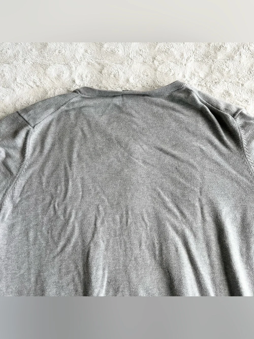 Vintage Polo Jeans Co Sweater Pullover Mens XL Gray Ralph Lauren Knit V-Neck Vtg